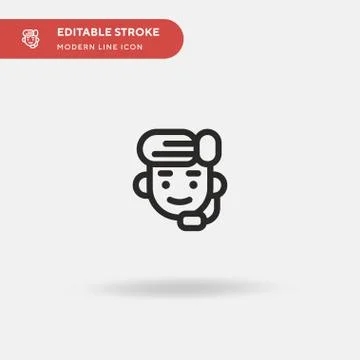 Customer Service Simple vector icon. Illustration symbol design template for  Stock Illustration