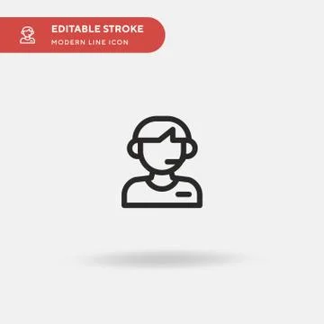 Customer Service Simple vector icon. Illustration symbol design template for  Stock Illustration
