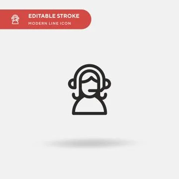 Customer Service Simple vector icon. Illustration symbol design template for  Illustrazione stock