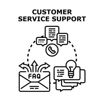 Customer service support and assistance concept illustration Stock Illustration