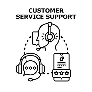 Customer service support concept vector illustration providing help Stock Illustration