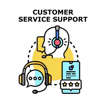 Customer service support concept vector illustration providing help Stock Illustration