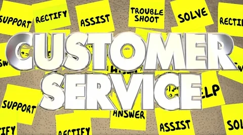 Customer Service Support Help Assistance Solve Problem Sticky Notes Stock Footage 61115466