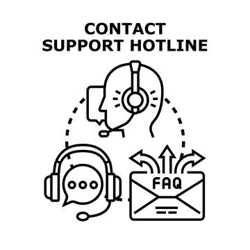 Customer service support hotline communication concept Stock Illustration