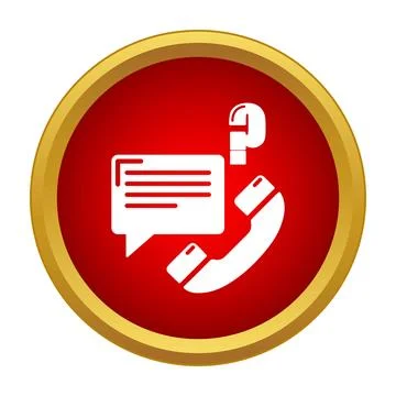 Customer service support telephone asking question icon 스톡 일러스트