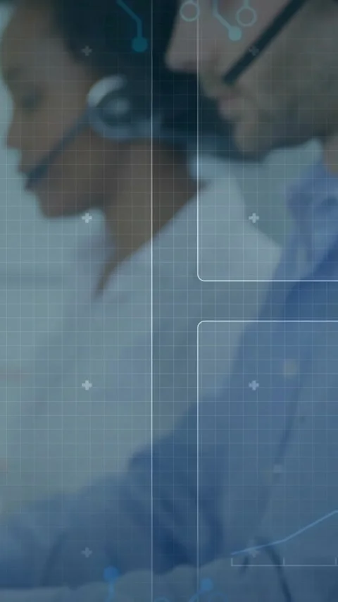 Customer service team working with digital network connections overlay animation Stock Footage 319727629