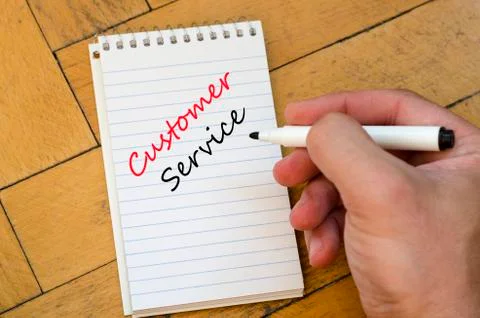 Customer service text concept Stock Photos