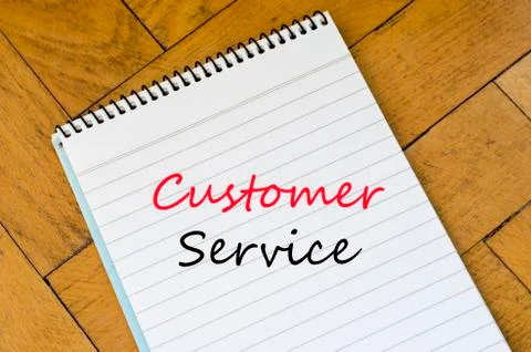 Customer service text concept Foto stock