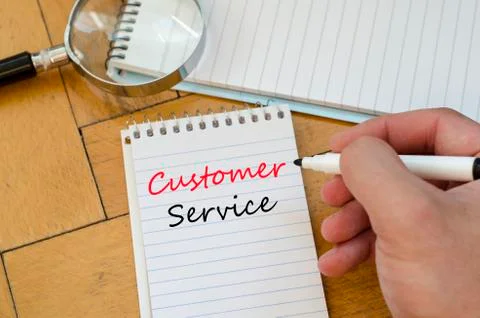 Customer service text concept Stock Photos