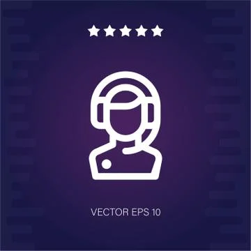Customer service vector icon Stock Illustration