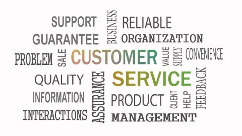 Customer Service word cloud concept on white background. イラスト素材