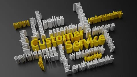 Customer Service Word Cloud Concept Illustration Stock Illustration