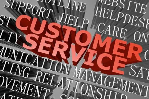 Customer service word cloud Stock Illustration