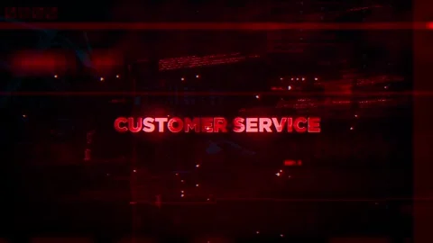 Customer Service Word on Hacker concept technology futuristic data backgroun Stock Footage 317043701