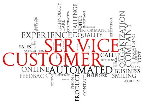 Customer service wordcloud Stock Illustration