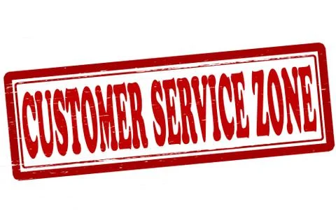 Customer service zone Ilustración de archivo