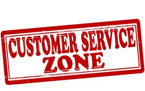 Customer service zone Ilustración de archivo