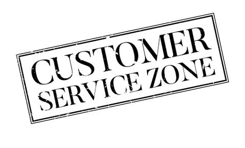 Customer Service Zone rubber stamp Ilustración de archivo