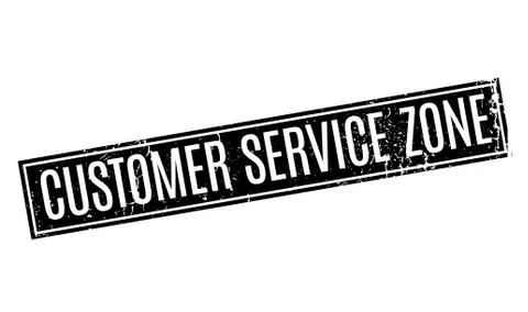 Customer Service Zone rubber stamp Ilustración de archivo
