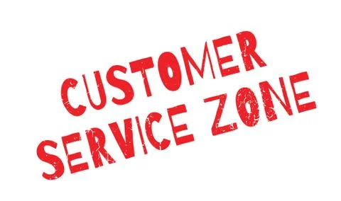 Customer Service Zone rubber stamp Ilustración de archivo
