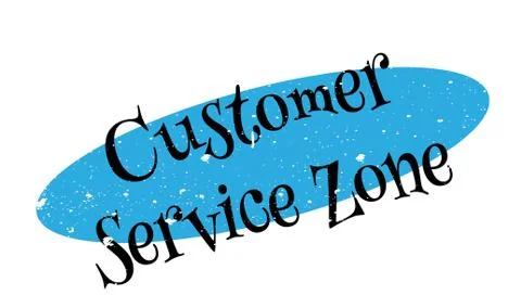 Customer Service Zone rubber stamp Ilustración de archivo