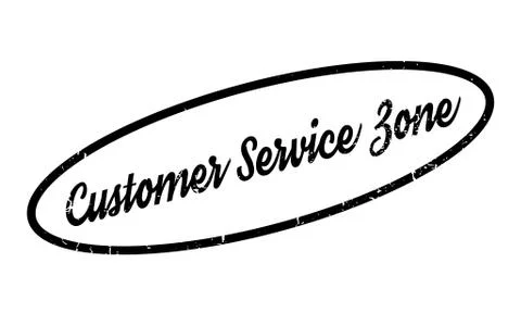 Customer Service Zone rubber stamp Ilustración de archivo