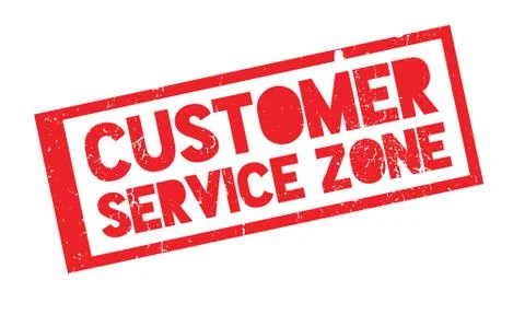 Customer Service Zone rubber stamp Ilustración de archivo