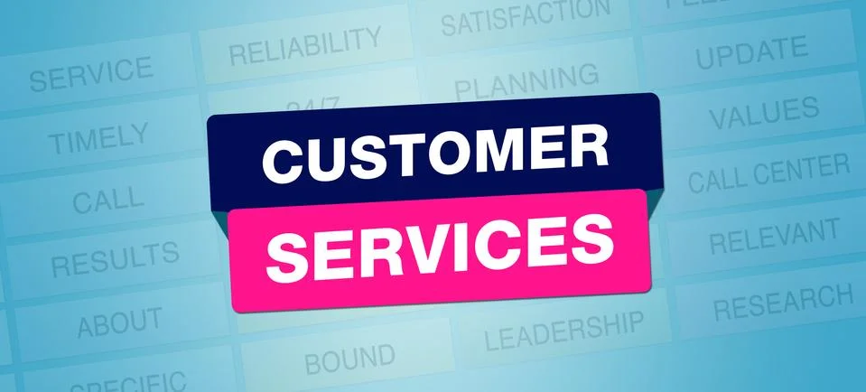 Customer Services Banner design Stock Illustration