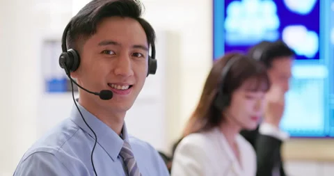 Customer services center Stock Footage 228374089