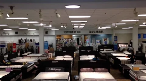 Customer shopping mattress Stock Footage 51686376