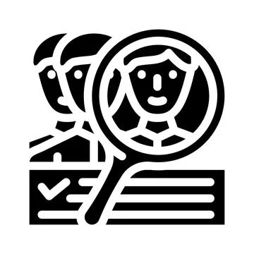 Customer study kyc glyph icon vector illustration Stock Illustration