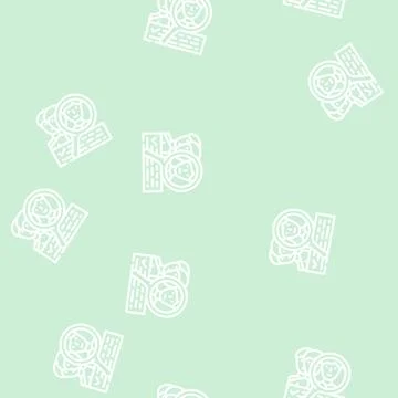 Customer study kyc line vector seamless pattern Illustrazione stock