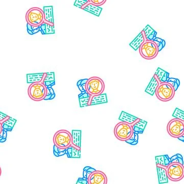 Customer study kyc vector seamless pattern Stock Illustration