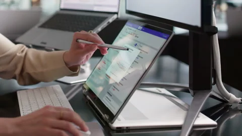 Customer Success Manager Monitors Client Engagement Stock Footage 338171991