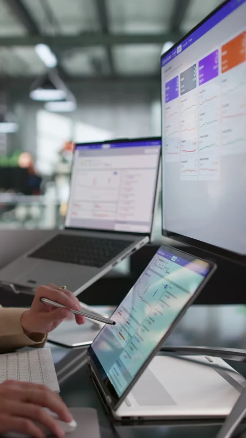 Customer Success Manager Monitors Client Engagement Stock Footage 339909544