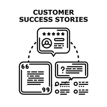 Customer success stories concept vector illustration Stock Illustration