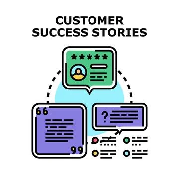 Customer success stories concept vector illustration Stock Illustration