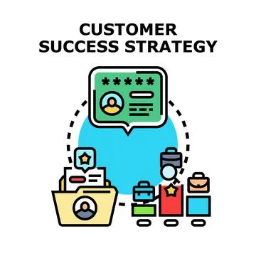 Customer success strategy optimizing client relationships concept Ilustración de archivo