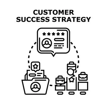 Customer success strategy optimizing client relationships concept Ilustración de archivo