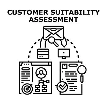 Customer suitability assessment concept vector illustration Stock Illustration