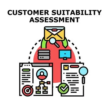 Customer suitability assessment concept vector illustration Stock Illustration