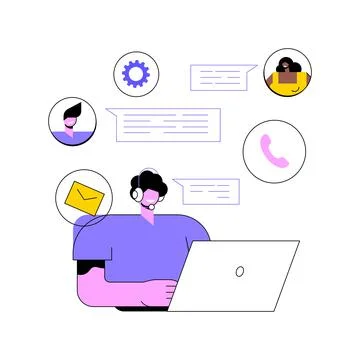 Customer support abstract concept vector illustration. Stock Illustration