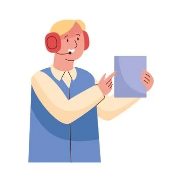 Customer support agent Illustrazione stock