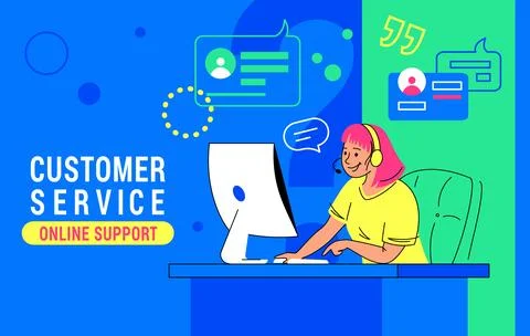 Customer support and live assistant of a professional agent Ilustración de archivo