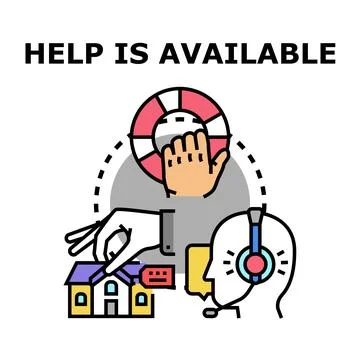 Customer support assistance and housing help concept Stock Illustration