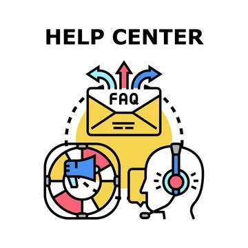 Customer support assistance hotline offering helpful solutions 库存插图