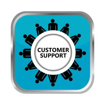 Customer support button Stock Illustration
