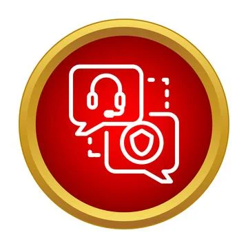 Customer support call center security protection concept Stock Illustration