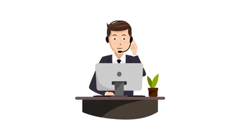 Customer Support Character Animation Video Stock Footage 292481822