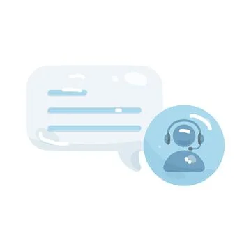 Customer support chat bubble Stock Illustration